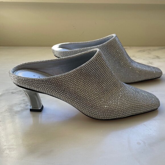 Katy Perry Zaharrah Mule in Silver, Size 6 - Picture 2 of 5